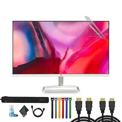 Front. HP - HP Series 5 23.8 inch FHD Monitor with Speakers - 524SA Bundle.