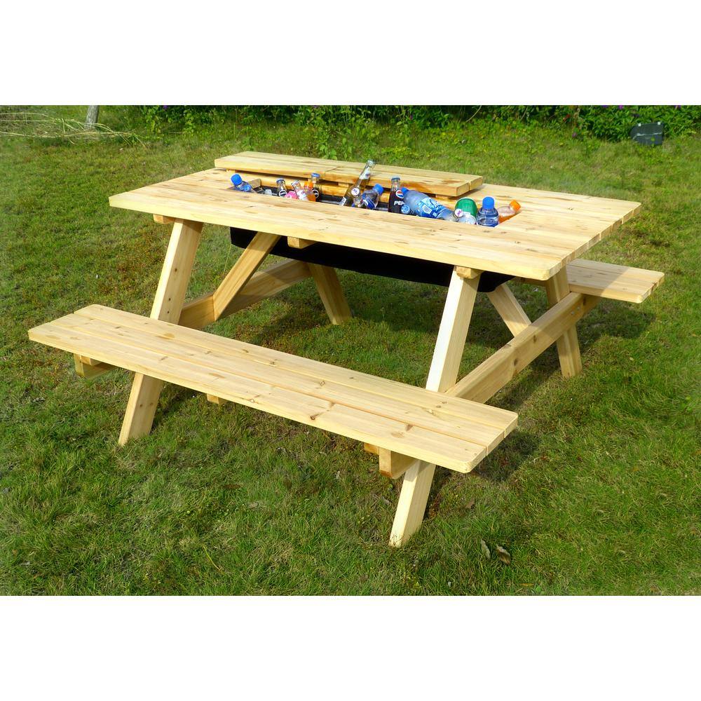 Alt View 1. Northbeam - Cooler Picnic Table Kit - Beige.
