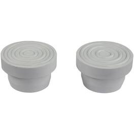 Pool Central - Set of 2 Swimming Pool Ladder Inside Bumper Plug Fittings for Handrails 2.25" - White