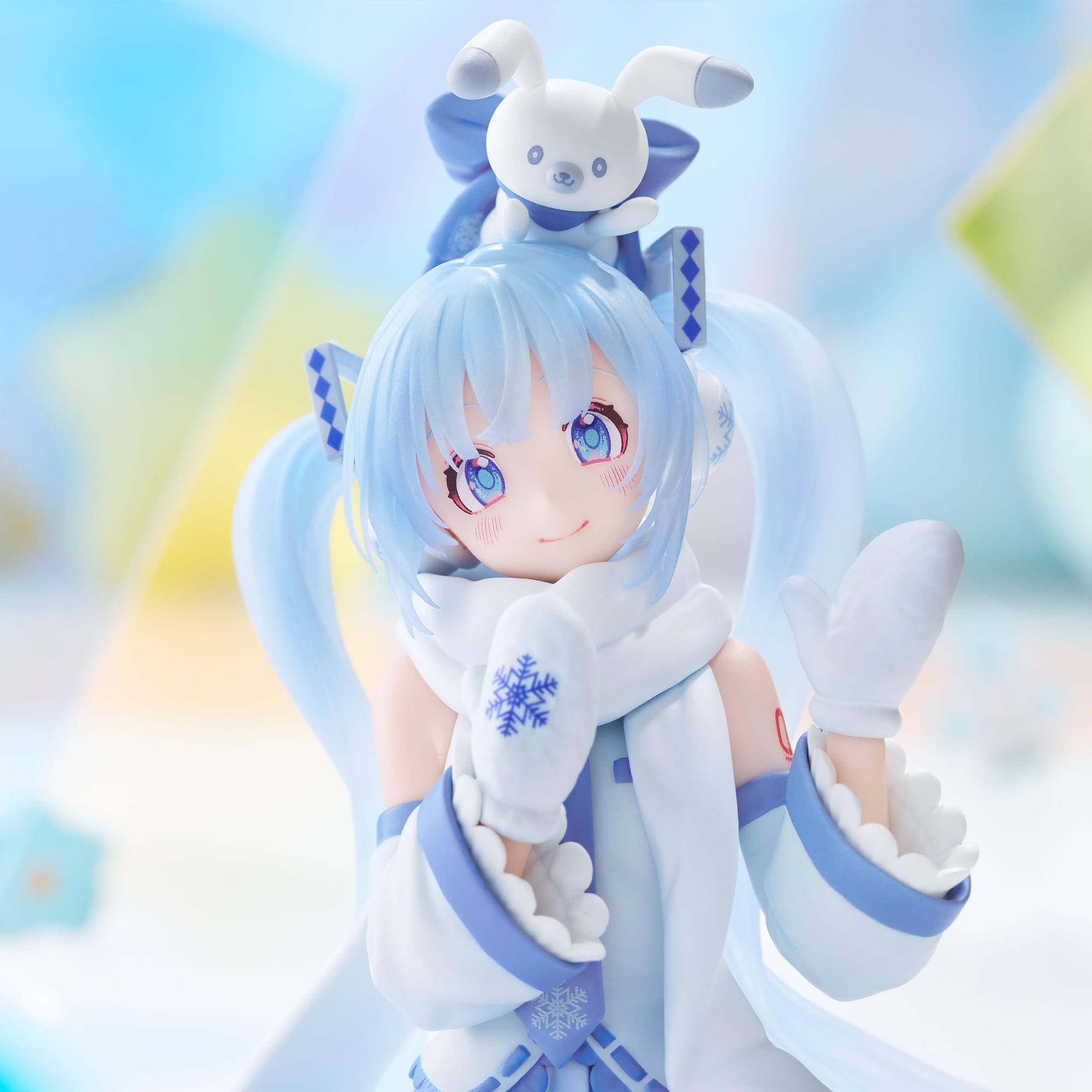 Alt View 3. Little Buddy - Vocaloid Hatsune Miku Noodle Stopper Figure | Snow Miku Sky Town 10th ver. - White.