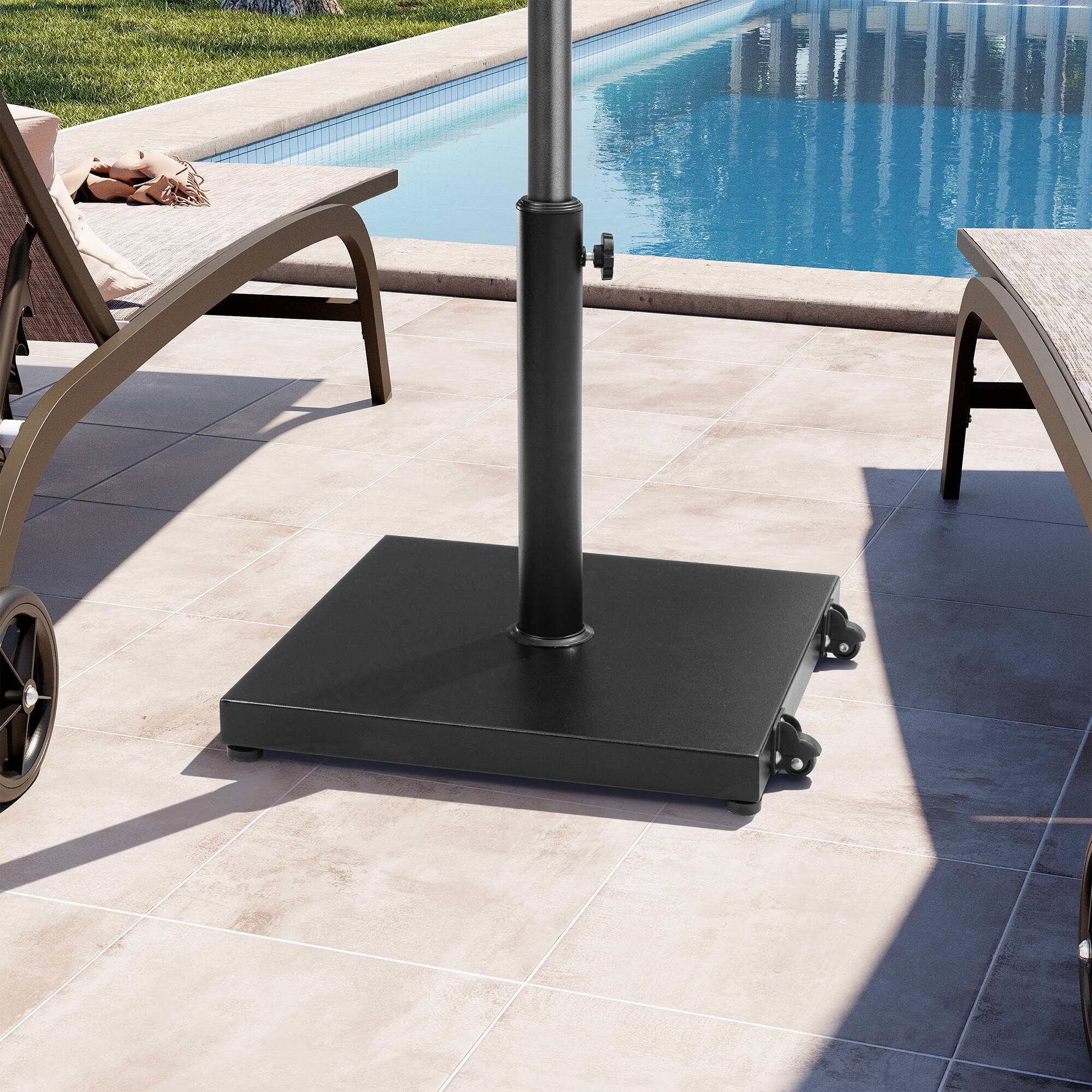 Angle. Crestlive Products - Crestlive Products Square Weighted Outdoor Umbrella Base Stand for Patio Market Umbrella - Black.