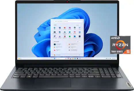 Lenovo - IdeaPad 1 15.6" Full HD Laptop - AMD Ryzen 5 7520U 2022 - 8GB Memory- 256GB SSD - Abyss Blue