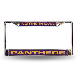 Rico Industries - Northern Iowa Panthers Chrome Metal Laser Cut License Plate Frame - Multi