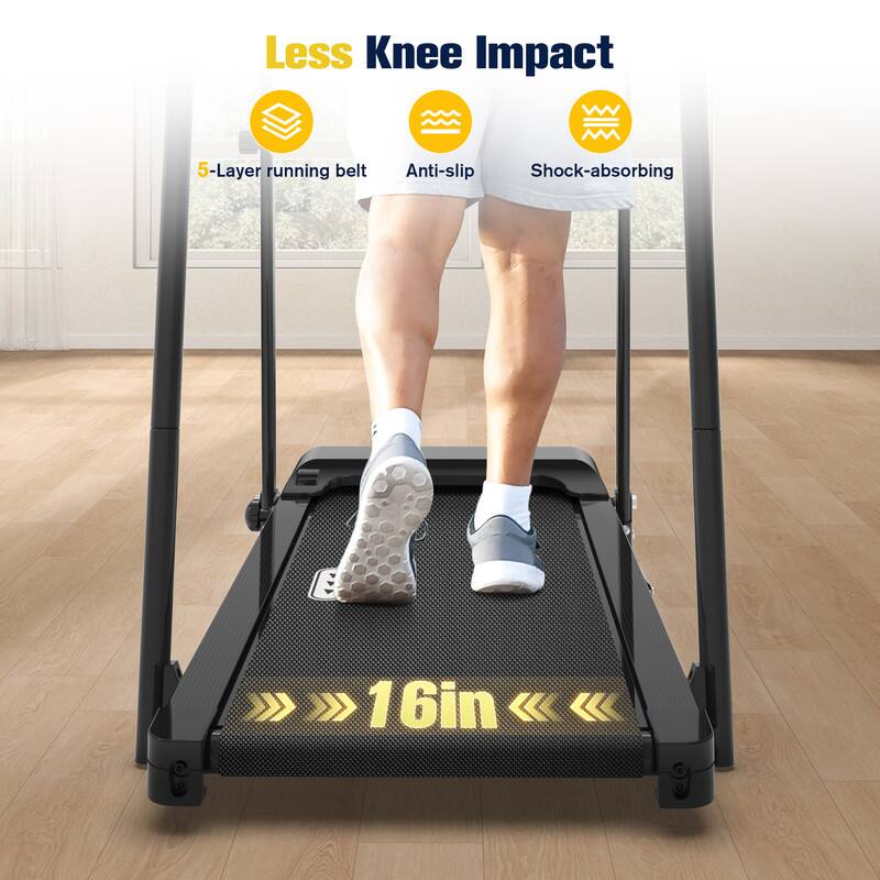 Less Knee Impact

5-Layer running belt
Anti-slip
Shock-absorbing
16in