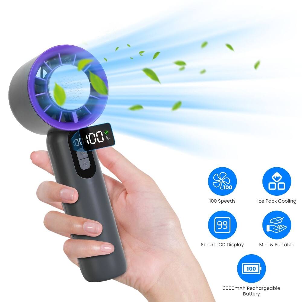 400% 100 100 100 Speeds Ice Pack Cooling 99 Smart LCD Display Mini & Portable 100 3000mAh Rechargeable Battery
