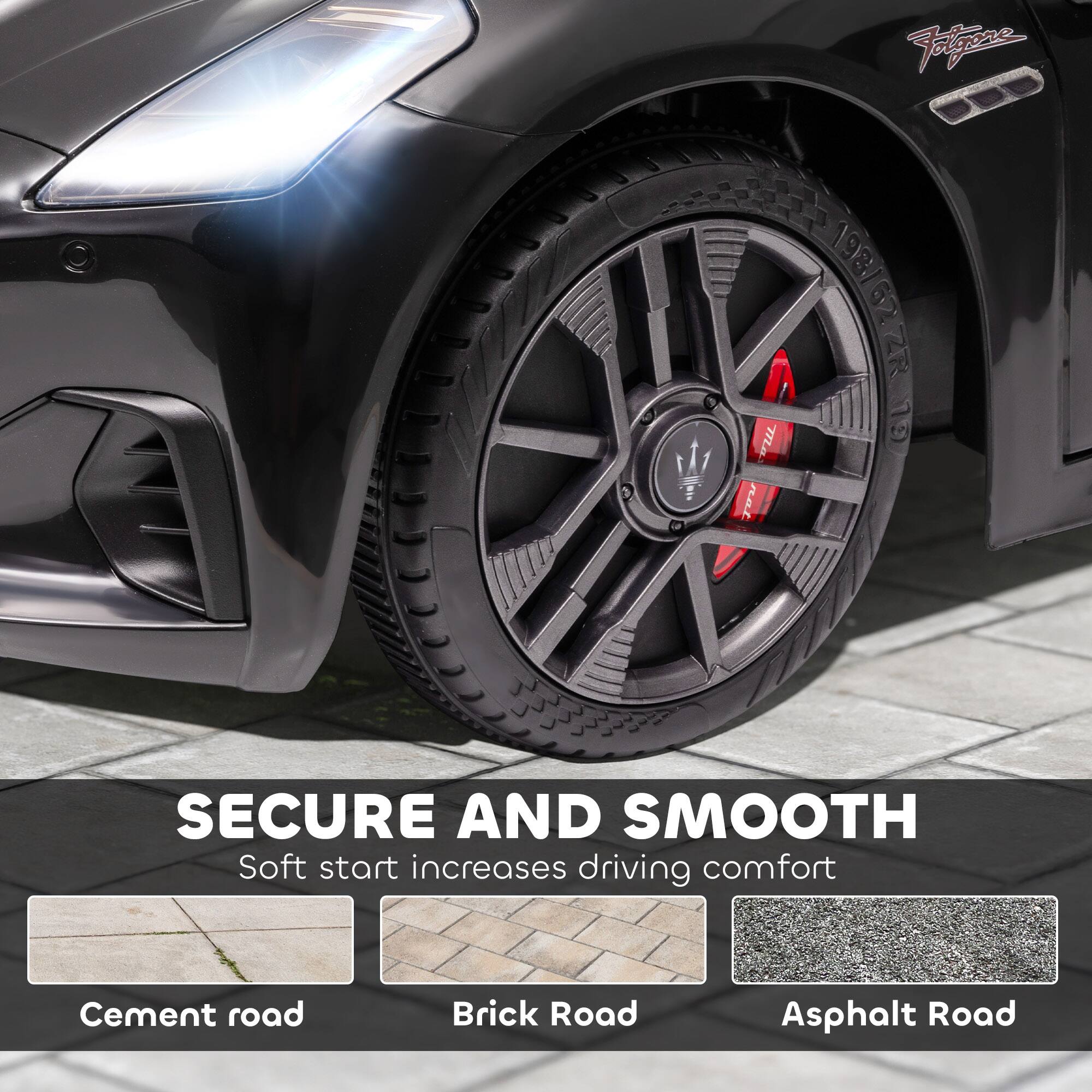 SECURE AND SMOOTH  
Soft start increases driving comfort  

Cement road  
Brick Road  
Asphalt Road