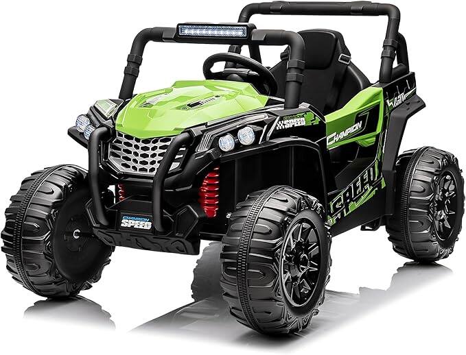 GARVEE - 12V Kids Electric UTV Truck with Remote Control, LED Lights, Music & Spring Suspension - Wide Seat - Green price history on PriceWatchPro