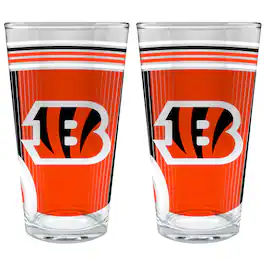 Great American Products - Cincinnati Bengals Two-Piece 16oz. Pint Glass Set - Multicolor