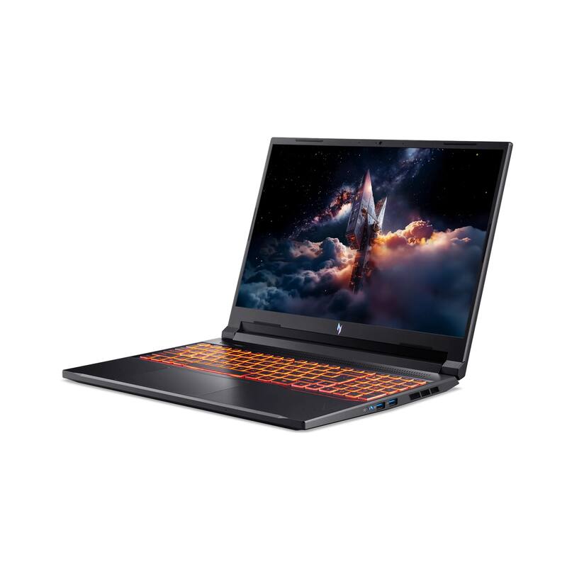 Alt View 1. Acer - Acer Nitro 16" WUXGA Gaming Laptop,Intel Core 7 240H,64GB RAM,2TB SSD,GeForce RTX 5060,Backlit Keyboard,Win11 Pro,Black - Black.