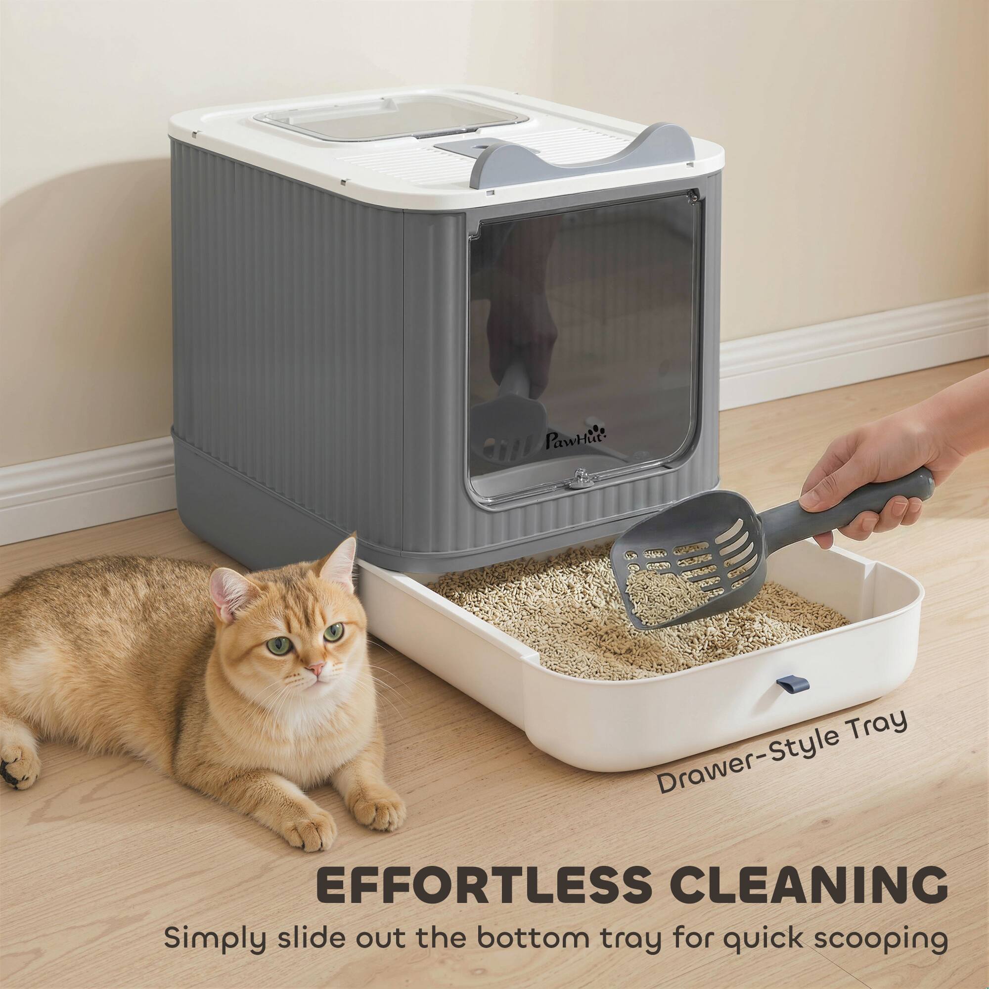 CID Pawri Tray Drawer-Style  
EFFORTLESS CLEANING  
Simply slide out the bottom tray for quick scooping