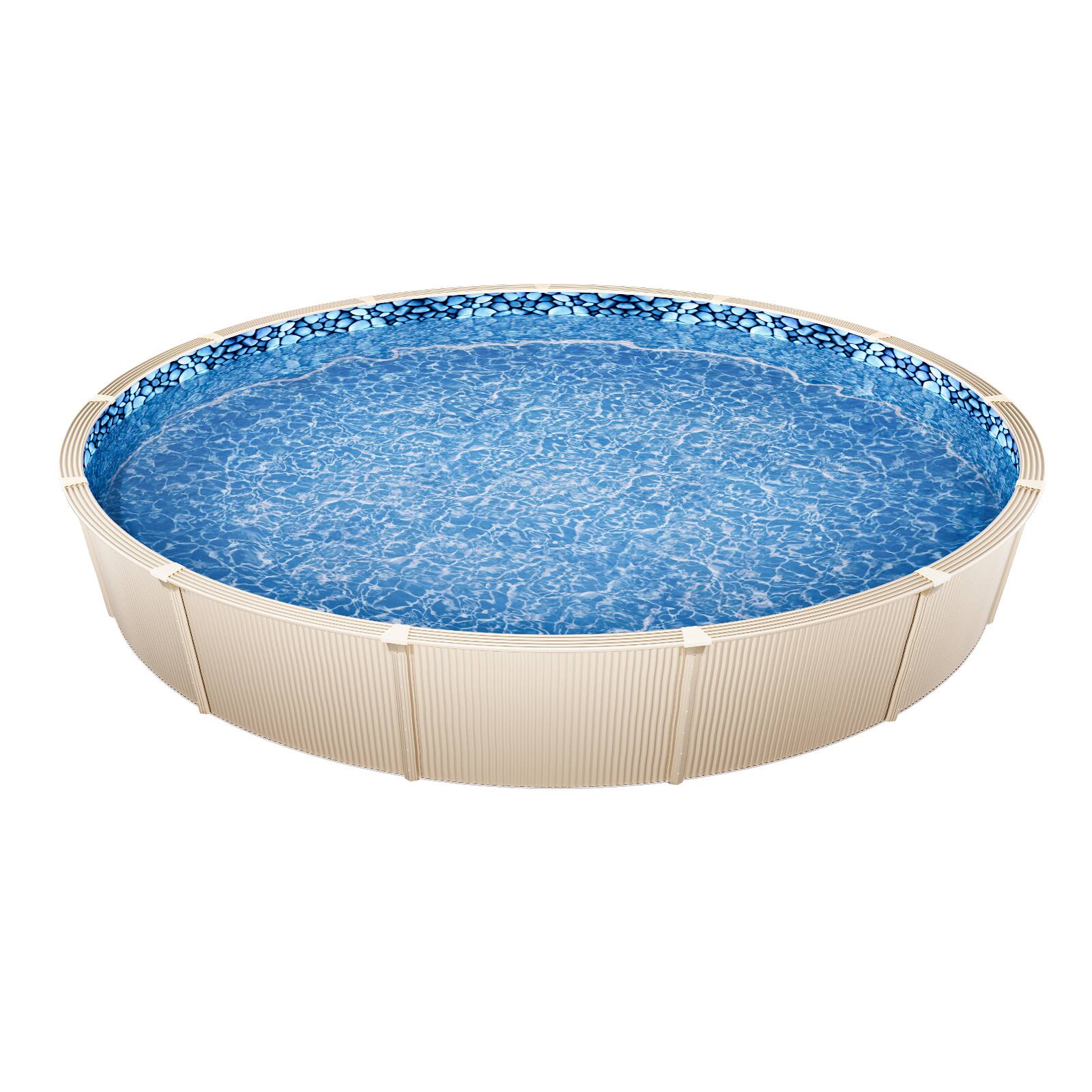 Alt View 5. VEVOR - 21-ft Round Above Ground Pool Liner, Unibead Pool Liners, Standard Gauge, 52inch Wall Height - blue.