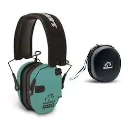 Walkers - Walker's Razor Slim Electronic Shooting Earmuffs with Protective Case - Teal