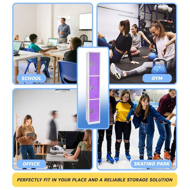 PERFECTLY FIT IN YOUR PLACE AND A RELIABLE STORAGE SOLUTION

SCHOOL
GYM
OFFICE
SKATING PARK