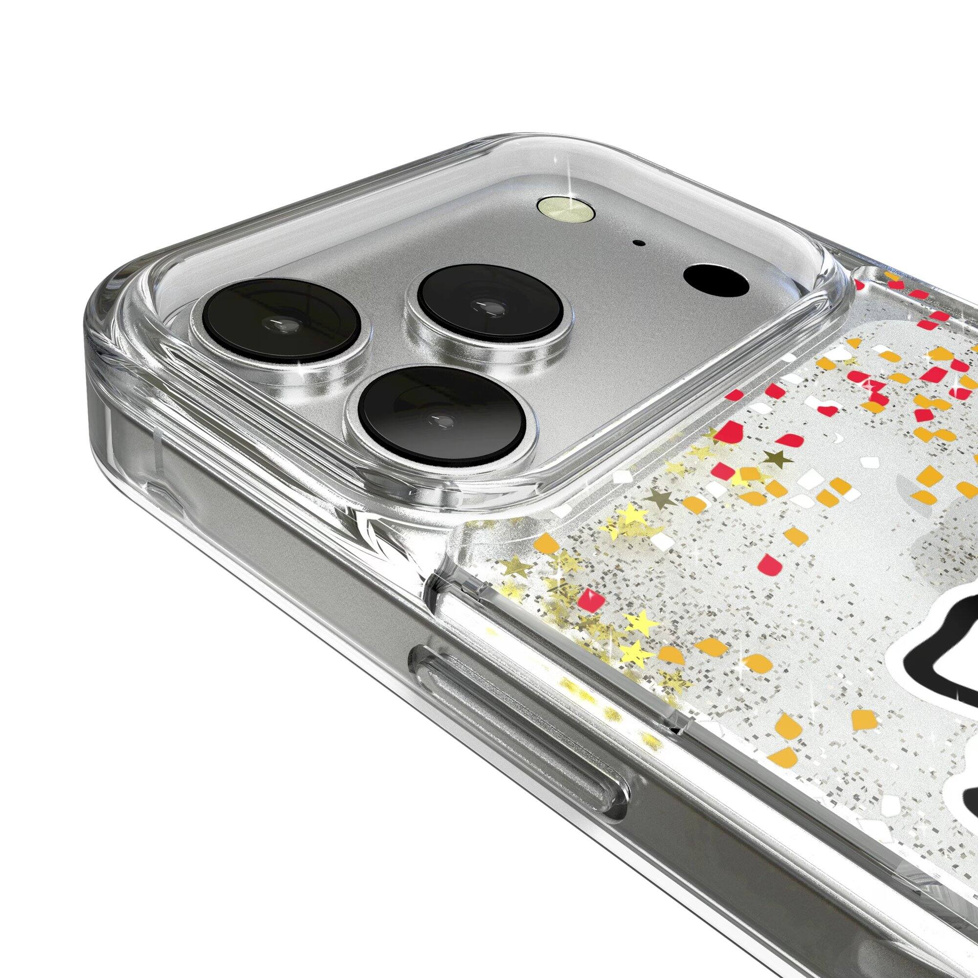 Alt View 2. Keyscaper - Kansas City Chiefs iPhone Glitter Case with Confetti Design - 15 Pro - Multicolor.