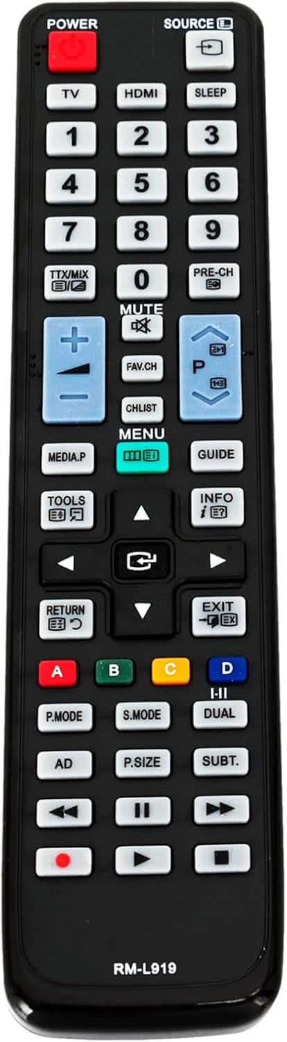 VINABTY - New RM-L919 Replaced Remote Fits for Samsung TV UA26C4000PM UA32C4000PD UA32C4000PM LA32C530F1FXXY LA32C530F1MXRD - Black