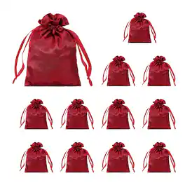 Unique Bargains - 12pcs 5.1" x 7.1" Party Favor Bags Favor Bags for Birthday Candy - Burgundy
