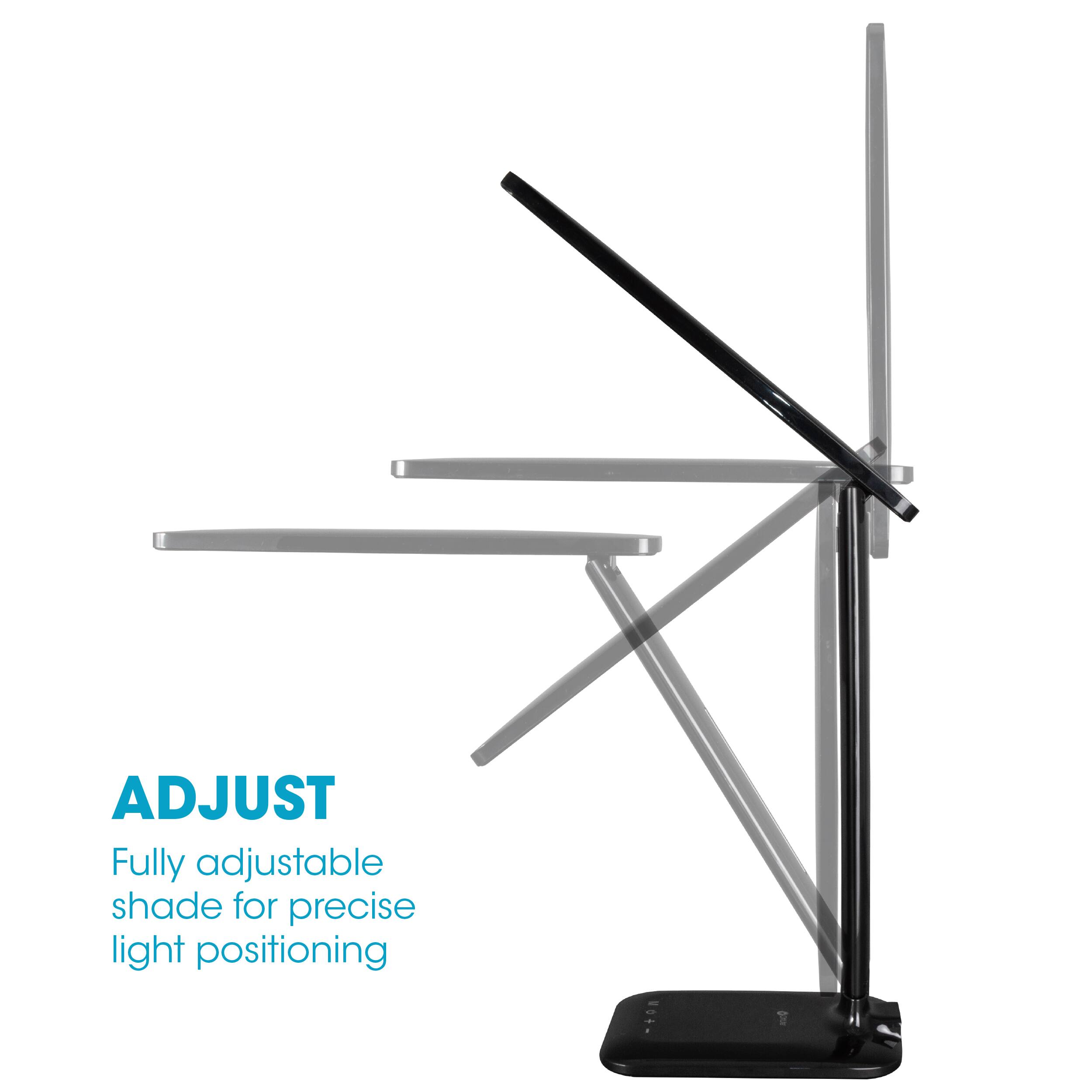 ADJUST: Fully adjustable shade for precise light positioning.