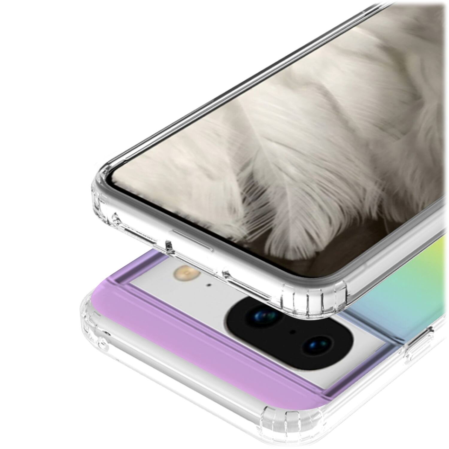 Alt View 14. SaharaCase - Hybrid-Flex Hard Shell Series Case for Google Pixel 8 - Transparent Gradient.