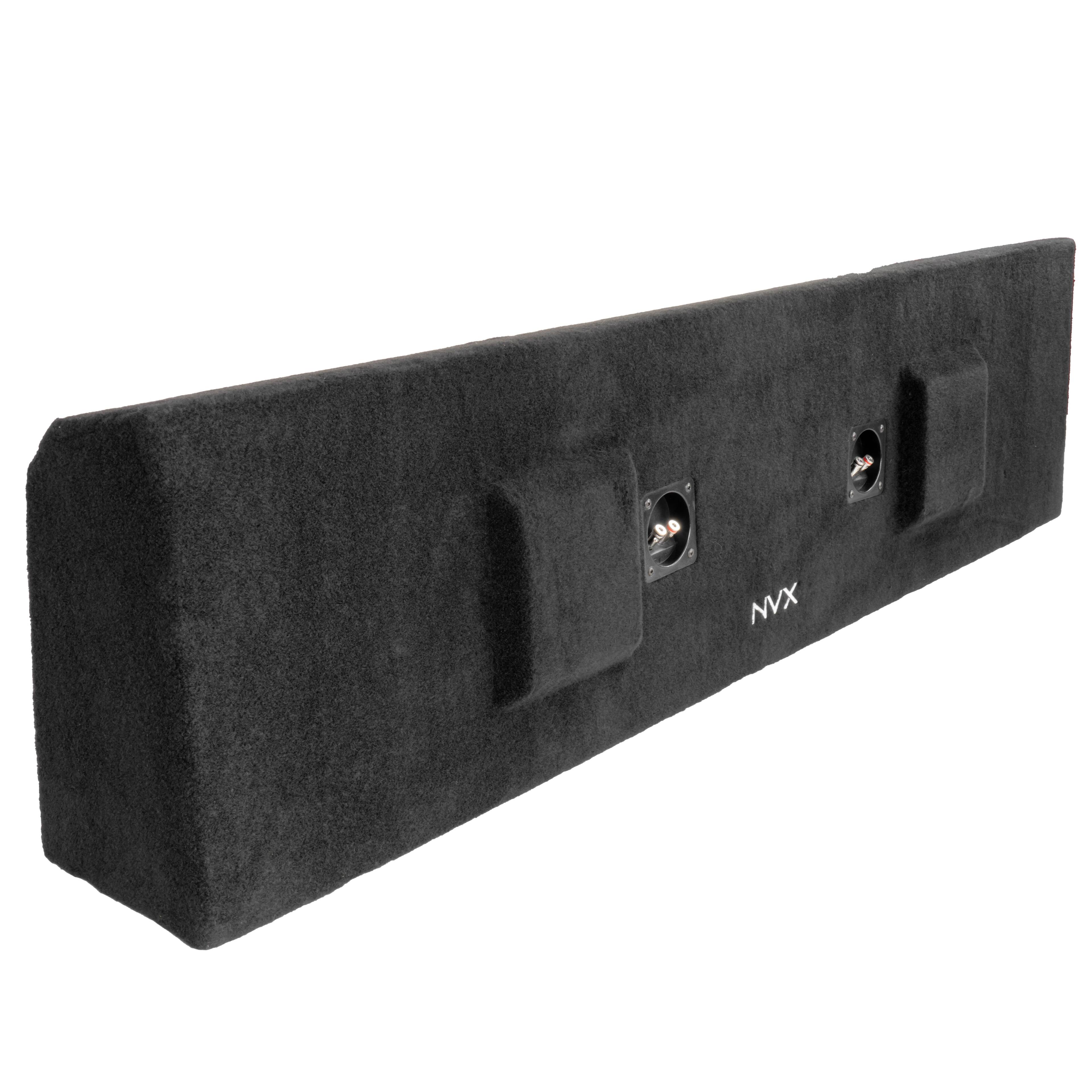 Alt View 4. NVX - 2009-2018 Ford F-150 Super Crew Cab - Custom-Fit Loaded Dual 10" Sealed Subwoofer Enclosure - Black.