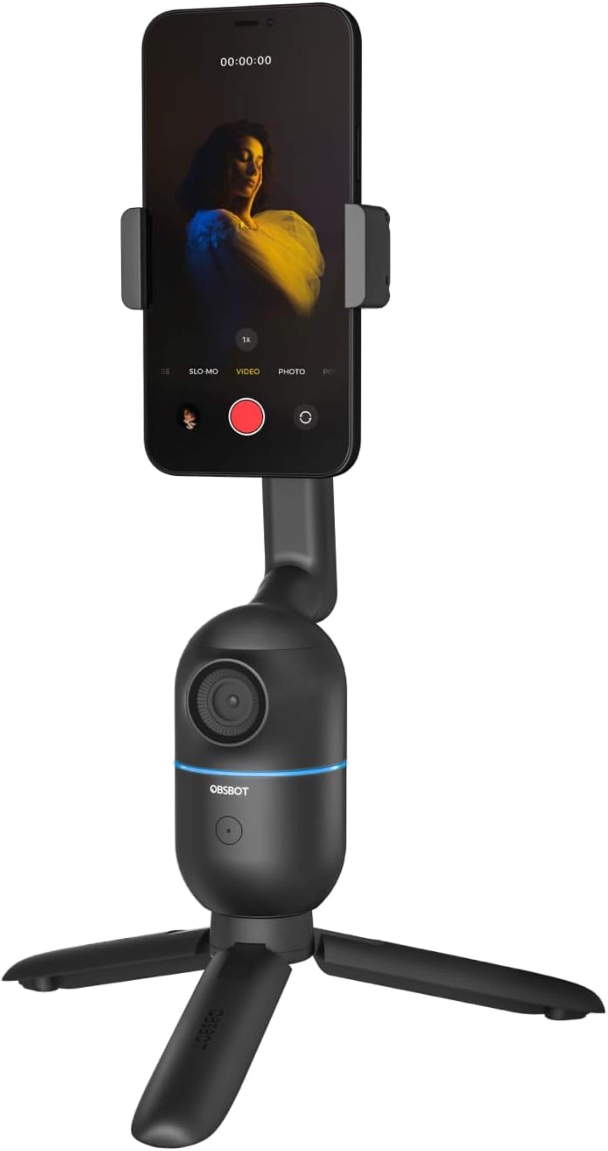 OBSBOT - Me AI Powered Auto Tracking Tripod Phone Mount - Black