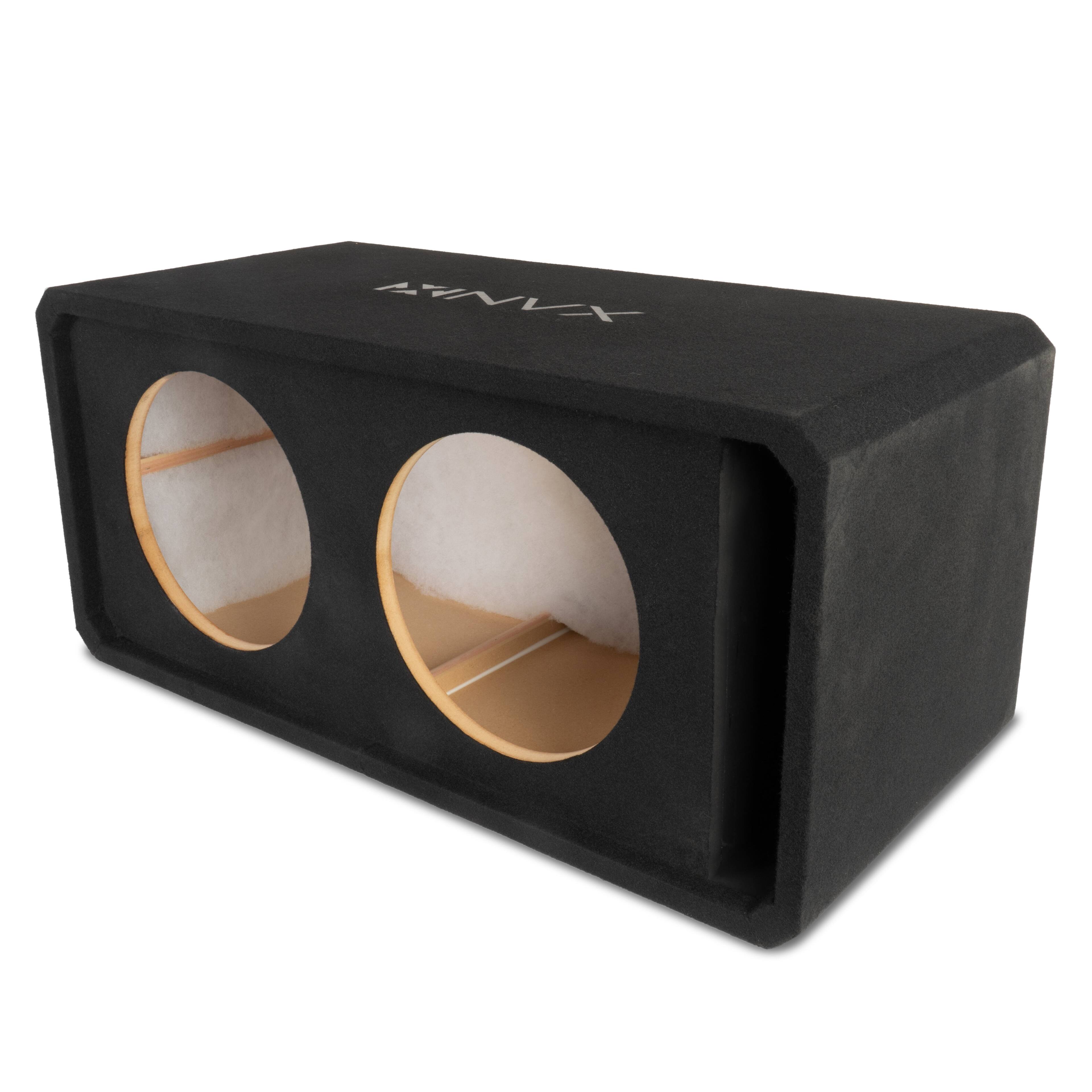Back. NVX - NE122P Dual 12" Slot Ported 3/4" MDF Subwoofer Enclosure.