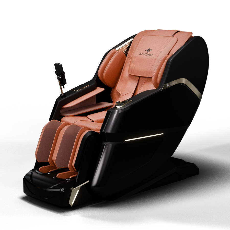 KoziSense - KZ-605 4D Massage Chair with Deep Zero Gravity,Thai Stretching,Auto Extension Legrest, Back and Front Heat - Black and Orange price history on PriceWatchPro