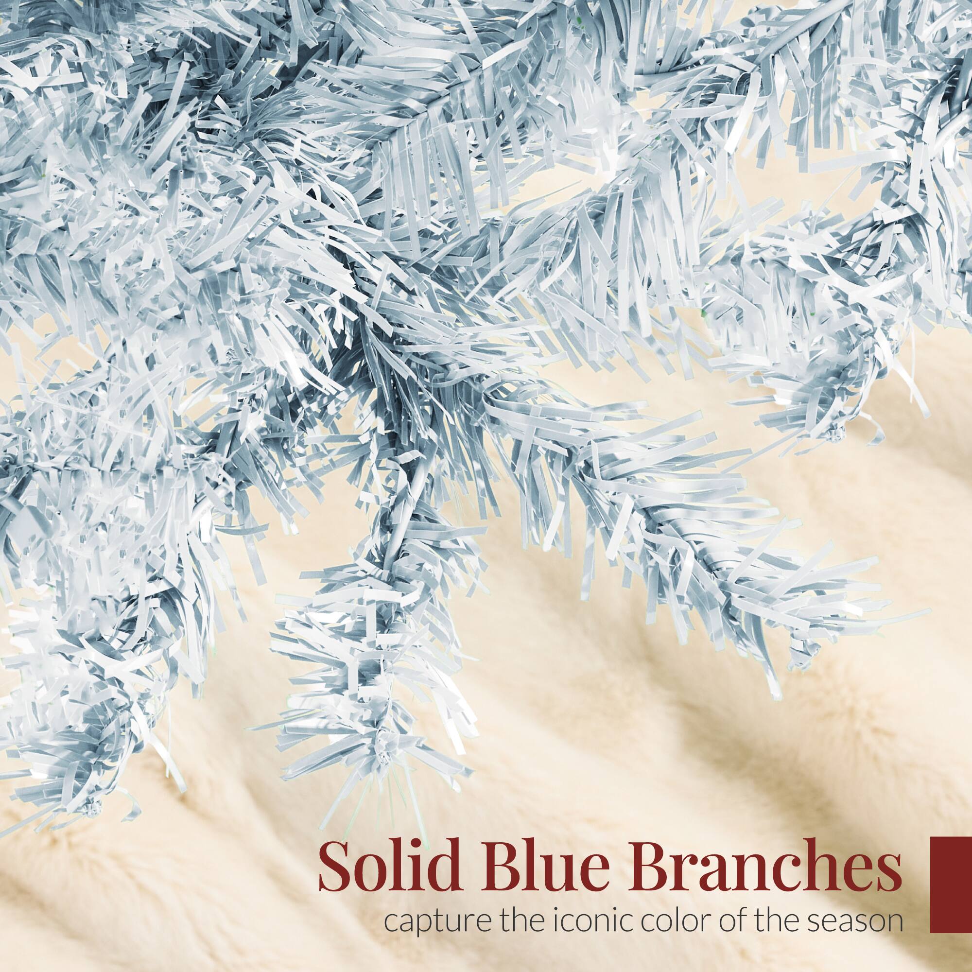 Solid Blue Branches  
capture the iconic color of the season