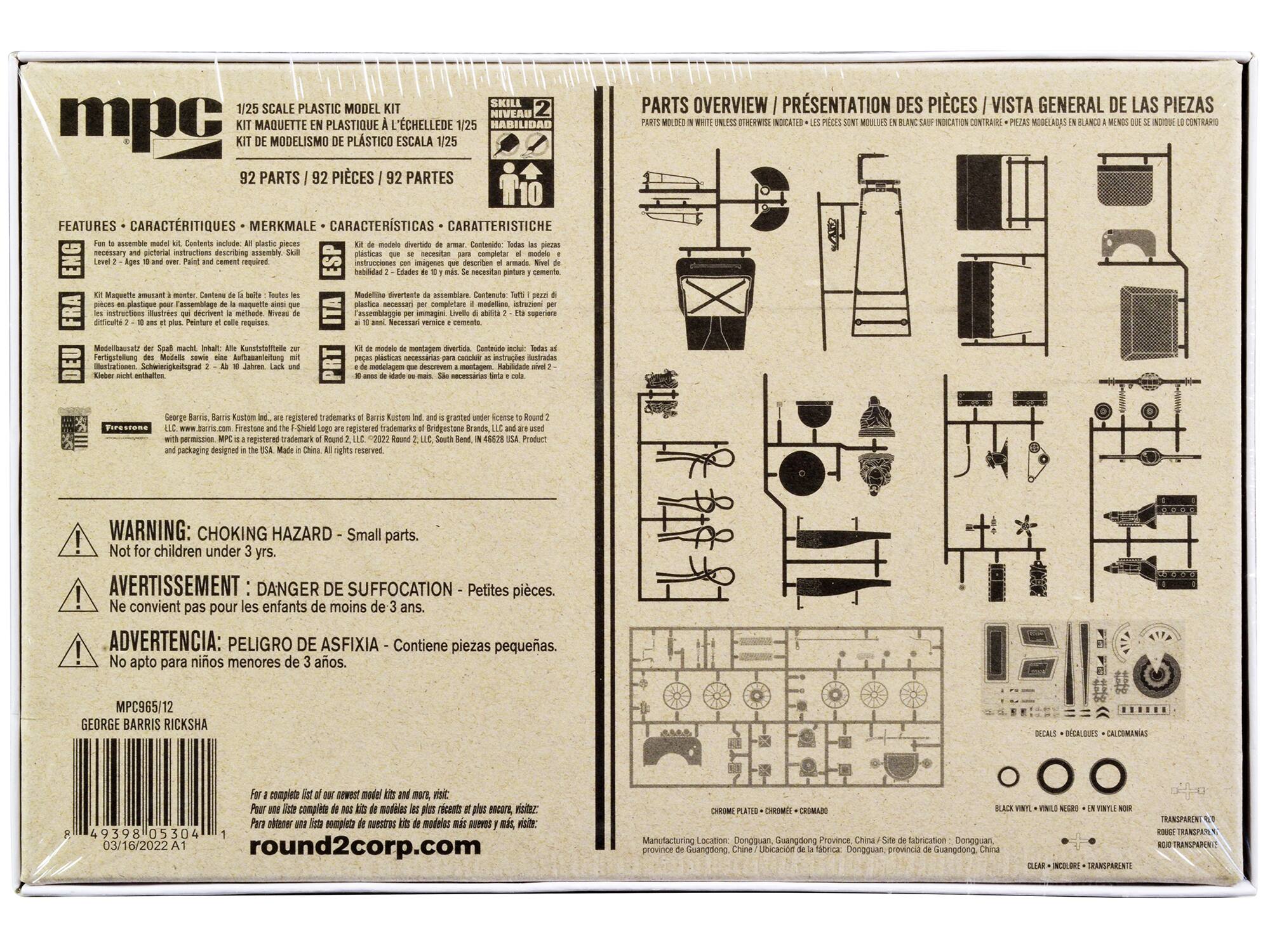 Sure, here is the corrected and grouped text from the image:

---

**mpc**

**1/25 SCALE PLASTIC MODEL KIT**

**KIT MAQUETTE EN PLASTIQUE À L'ÉCHELLE DE 1/25**

**KIT DE MODELISMO DE PLÁSTICO ESCALA 1/25**

**92 PARTS / 92 PIECES / 92 PARTES**

**SKILL LEVEL 2 / NIVEAU 2 / HABILIDAD 2 / HABILIDAD 2 / NIVEL 2 / NIVEL 2 / NIVEL 2 / NIVEL 2 / NIVEL 2 / NIVEL 2 / NIVEL 2 / NIVEL 2 / NIVEL 2 / NIVEL 2 / NIVEL 2 / NIVEL 2 / NIVEL 2 / NIVEL 2 / NIVEL 2 / NIVEL 2 / NIVEL 2 / NIVEL 2 / NIVEL 2 / NIVEL 2 / NIVEL 2 / NIVEL 2 / NIVEL 2