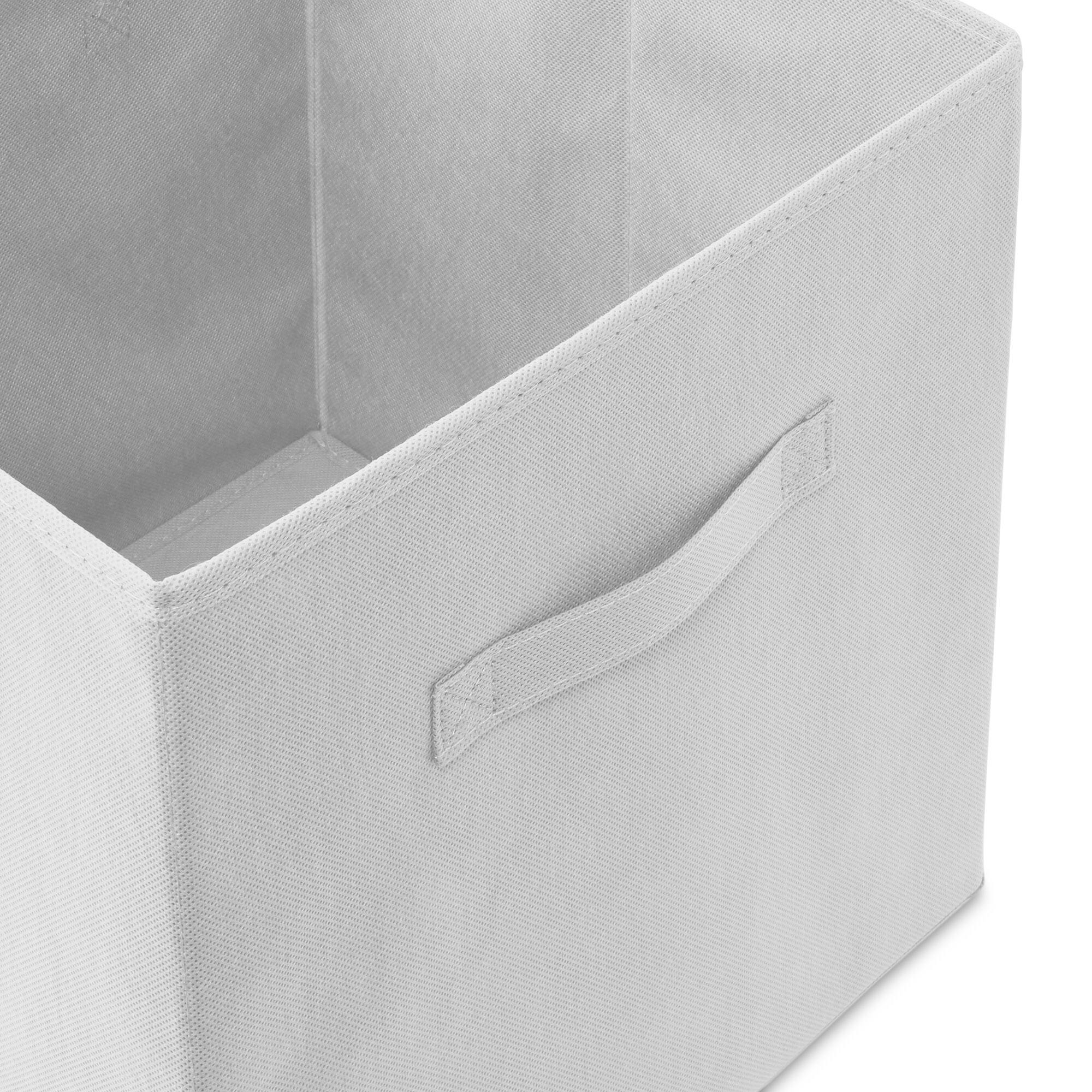 Alt View 2. Casafield - (Set of 6) Collapsible Fabric Cubes - Storage Bins - White.