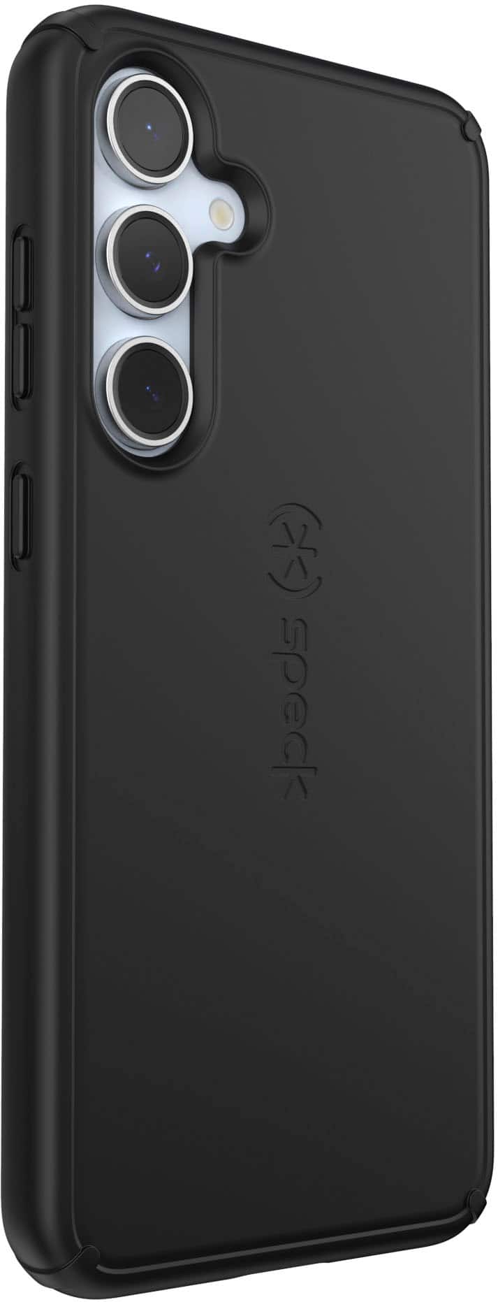 Angle. Speck - ImpactHero Slim Case for Samsung Galaxy S24 FE - Black.