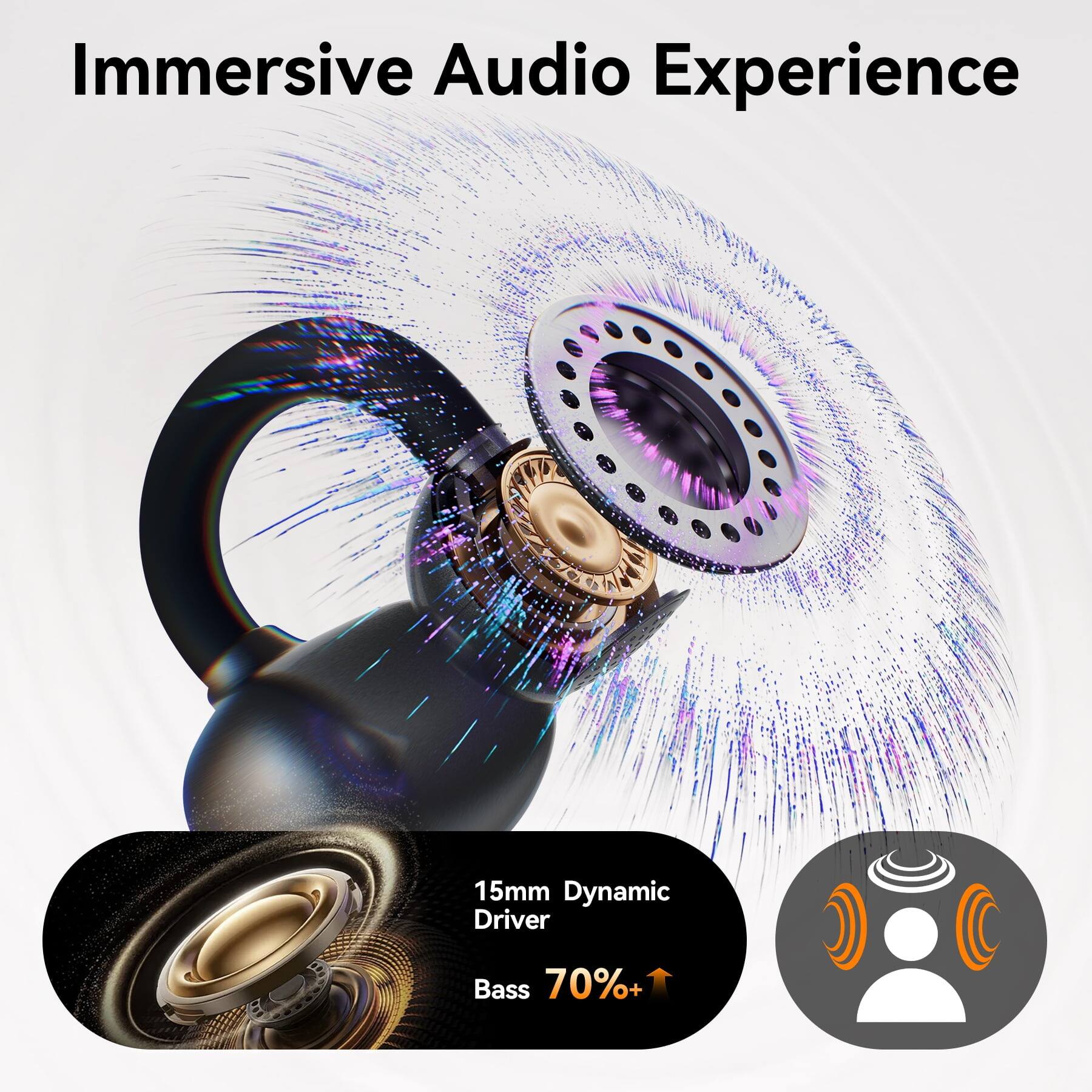 Immersive Audio Experience

15mm Dynamic Driver
Bass 70%+