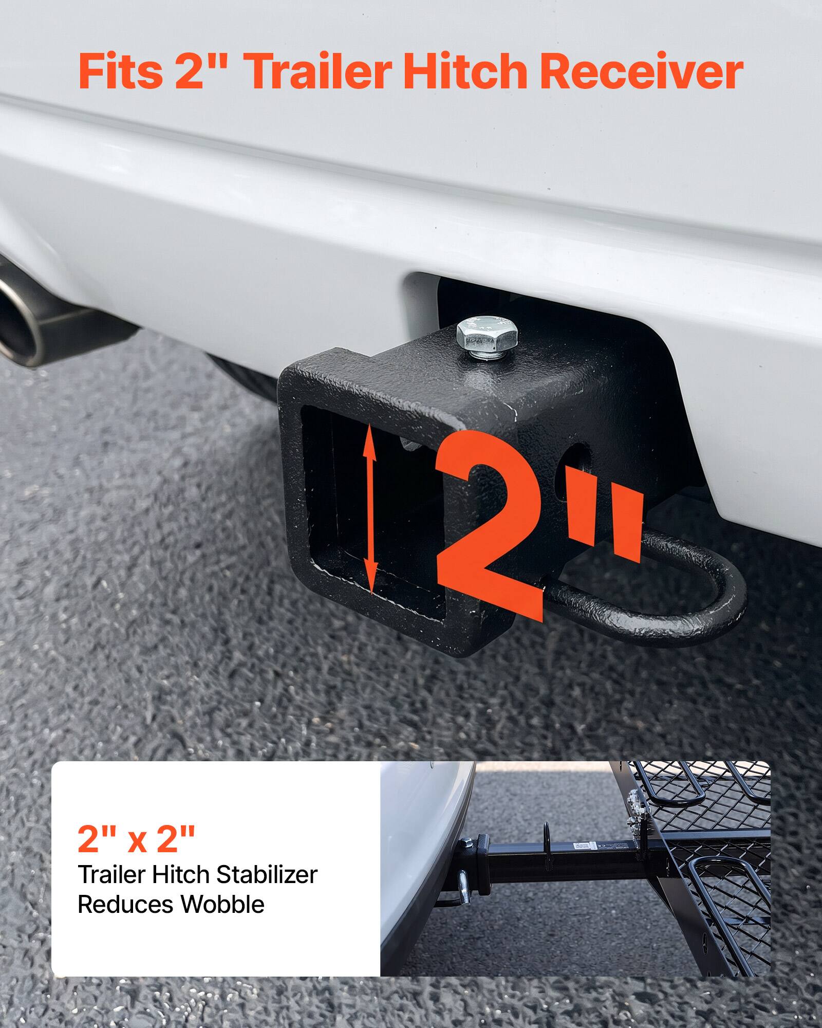Fits 2" Trailer Hitch Receiver

2" x 2" Trailer Hitch Stabilizer Reduces Wobble