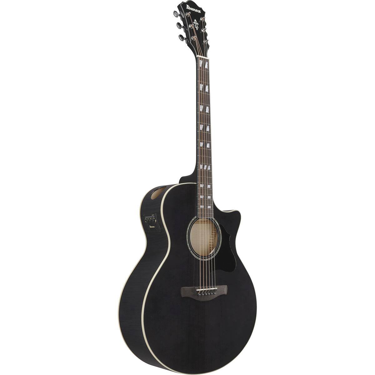 Alt View 2. Ibanez - Ibanez AE Series AE170 Acoustic Electric Guitar, Transparent Black.