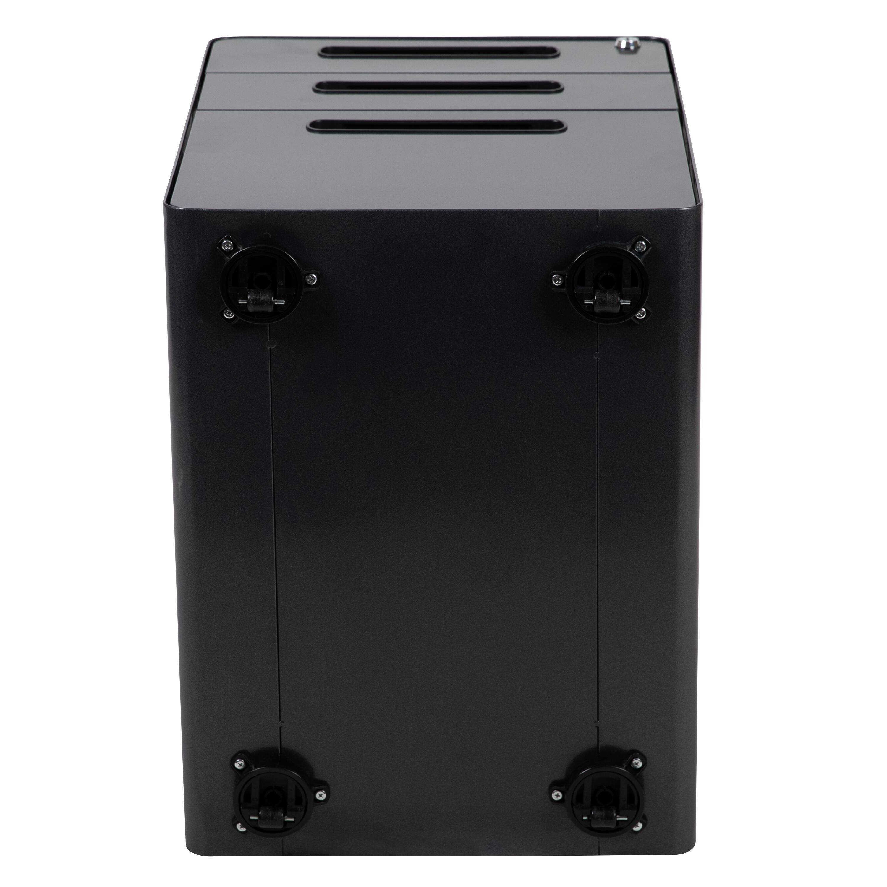 Alt View 8. Emma + Oliver - Ergonomic 3-Drawer Mobile Locking Filing Cabinet Storage Organizer - Black.