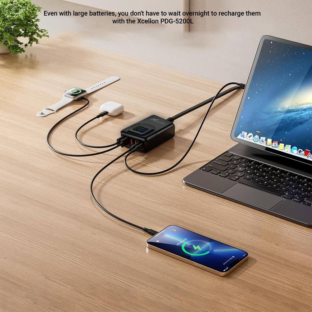 Even with large batteries, you don't have to wait overnight to recharge them with the Xcellon PDG-5200L