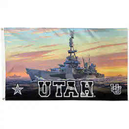 WinCraft - Utah Utes 3' x 5' Military Appreciation Deluxe Single-Sided Flag - Multicolor
