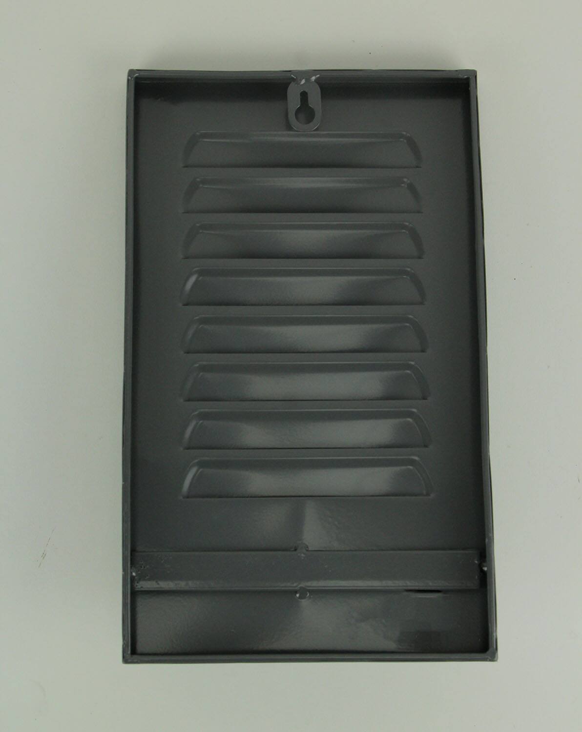 Alt View 2. Concepts in Time - Grey Metal Locker Panel with Acrylic Door Knob Wall Hook Plaques Set of 3 - Gray.