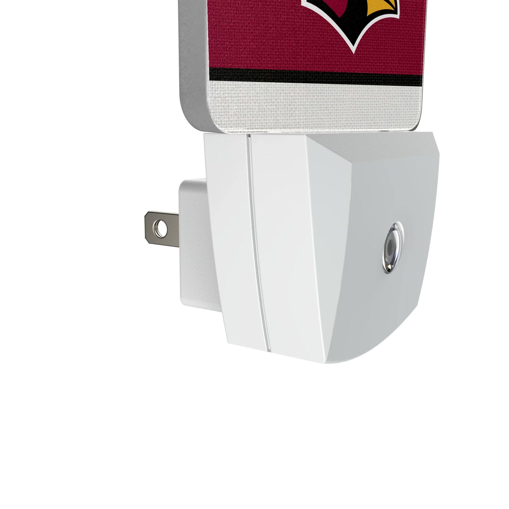 Alt View 2. Keyscaper - Arizona Cardinals Stripe Design Nightlight 2-Pack - Multicolor.