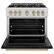 Angle. ZLINE - 36 in. Wide 6 Burner Autograph Classic Gas Range and Bronze Accents (CGRZ-BLM-36-CB) - Black.