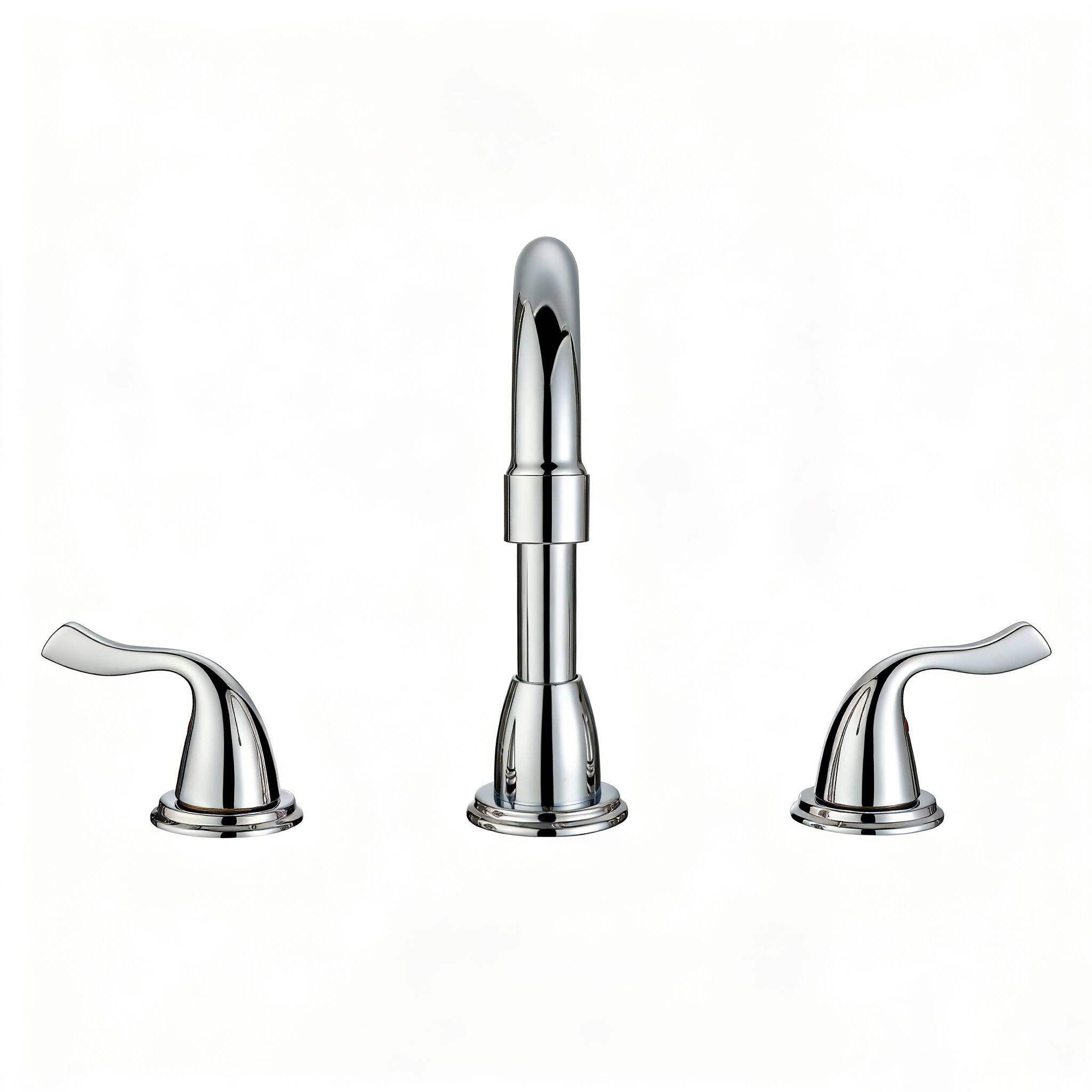 Alt View 6. Bothwa Home - Bothwa Home Bathroom Faucet For bathroom Sink  With Two Handles And Supply Lines BC011-C-B07 - Chrome.