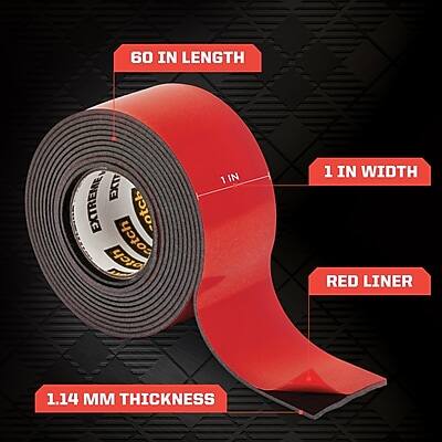 60 IN LENGTH  
1 IN WIDTH  
RED LINER  
1.14 MM THICKNESS