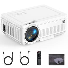 HONGGE - Portable Home Projector with HD Resolution and Bluetooth Connectivity - White