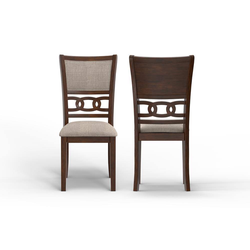 New Classic Furniture - Furniture Gia Solid Wood Dining Chairs in Cherry (Set of 2) - Brown