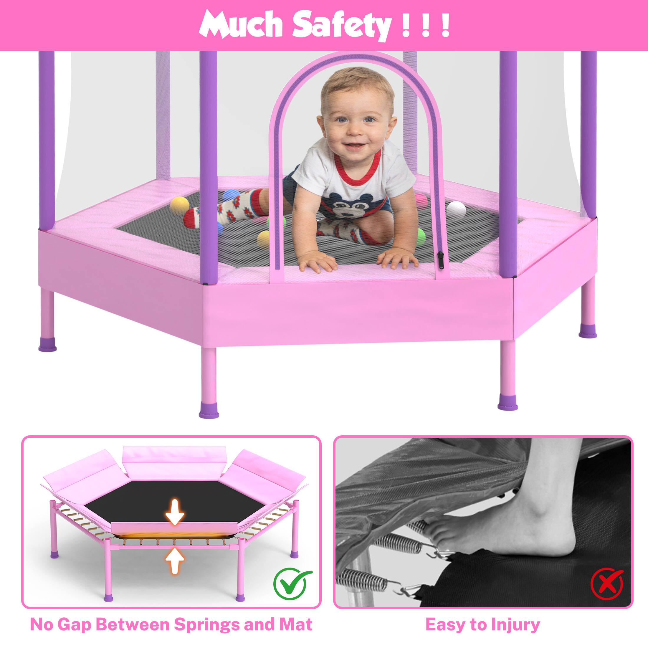 Much Safety!!!

No Gap Between Springs and Mat

Easy to Injury