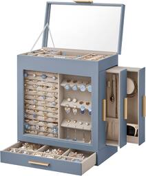 Blue + Metallic Gold-6.1’’D x 10.3’’W x 12.6’’H