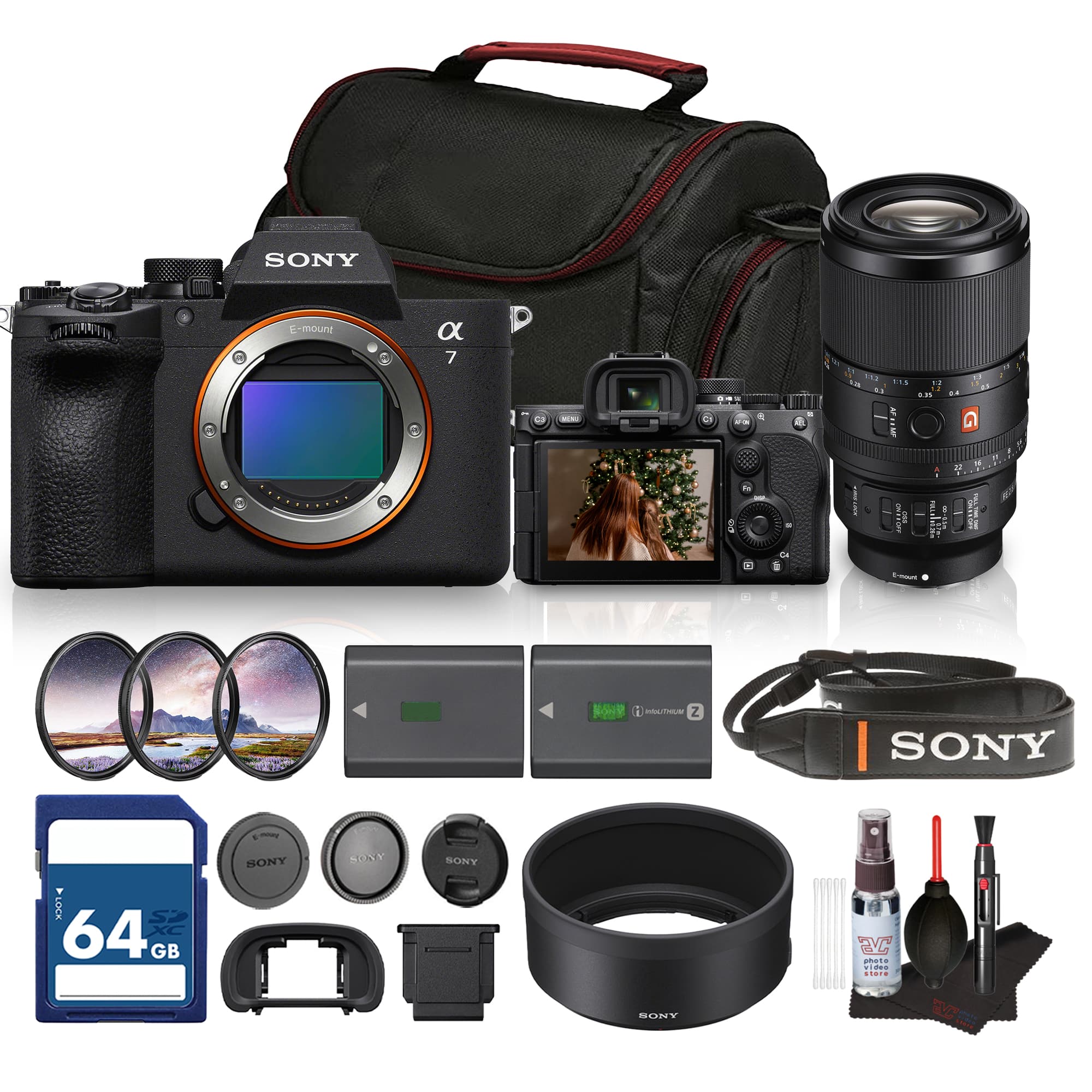 a7 V Mirrorless Camera + Sony FE 100mm f/2.8 Macro GM Lens + 64GB Card + More - Black price history on PriceWatchPro