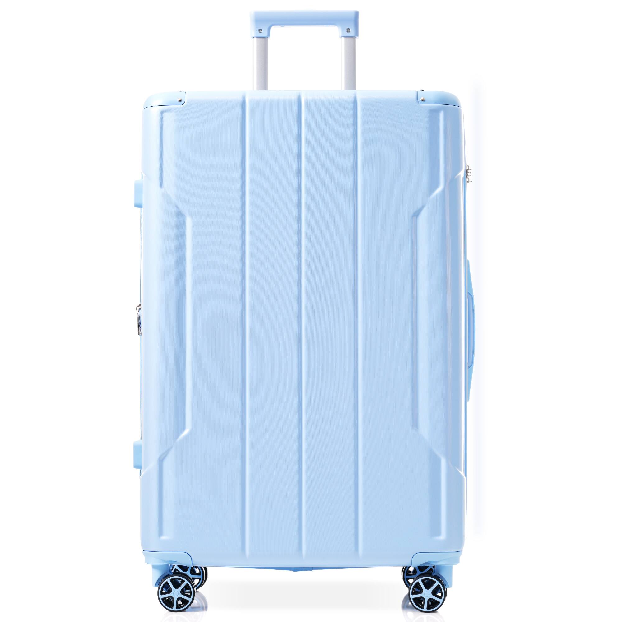 Alt View 8. Loheer - Loheer 28 Inch Hardshell Luggage Lightweight Expandable ABS Suitcase Skyblue - Sky Blue.