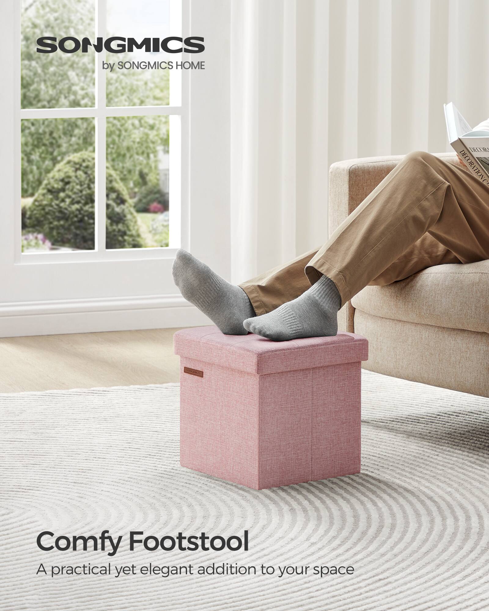 SONGMICS  
by SONGMICS HOME  

Comfy Footstool  
A practical yet elegant addition to your space