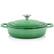 Alt View 2. MegaChef - MegaChef 2 Quart Round Enameled Cast Iron Braiser Pan in Green - Green.