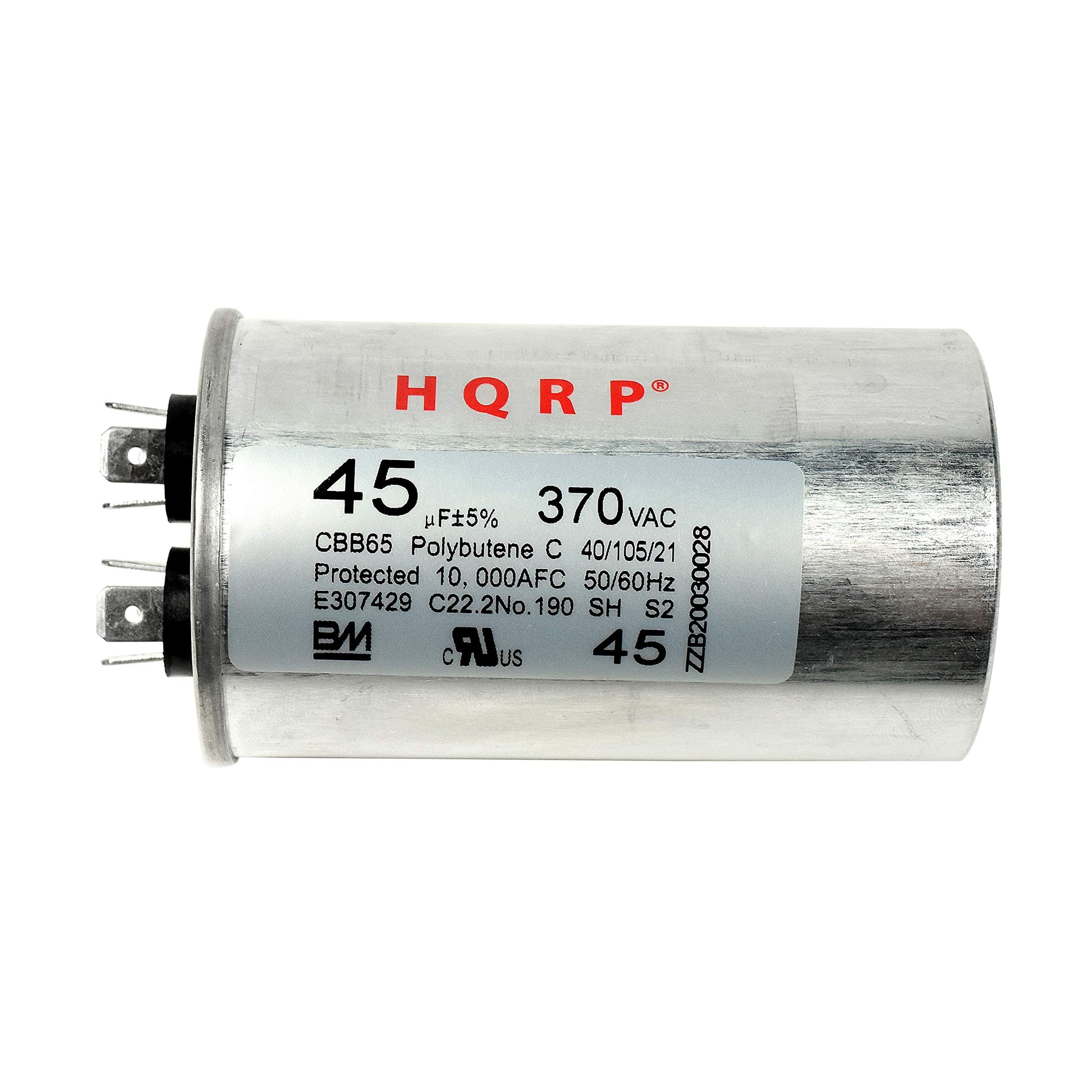 HQRP - 45 uF 370 VAC Motor Run Capacitor - Round CBB65 for HVAC Blower Compressor Pump Generator price history on PriceWatchPro